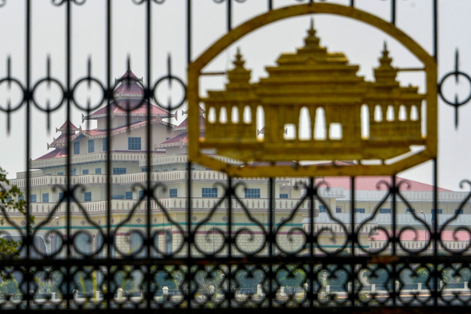 The Parliament building in Nay Pyi Taw, on March 14, 2021. (AFP)